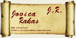 Jovica Rakas vizit kartica